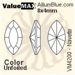 ValueMAX Navette Fancy Stone (VM4200) 8x4mm - Color Unfoiled