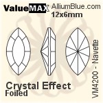 ValueMAX Navette Fancy Stone (VM4200) 12x6mm - Crystal Effect With Foiling