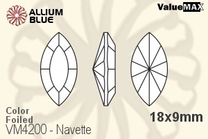 VALUEMAX CRYSTAL Navette Fancy Stone 18x9mm Amethyst F