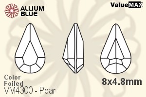 VALUEMAX CRYSTAL Pear Fancy Stone 8x4.8mm Fern Green F