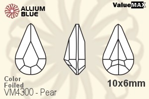 VALUEMAX CRYSTAL Pear Fancy Stone 10x6mm Light Rose F