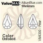 ValueMAX Pear Fancy Stone (VM4300) 10x6mm - Color Unfoiled