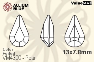 VALUEMAX CRYSTAL Pear Fancy Stone 13x7.8mm Violet F