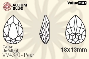 ValueMAX Pear Fancy Stone (VM4320) 18x13mm - Color Unfoiled - Click Image to Close