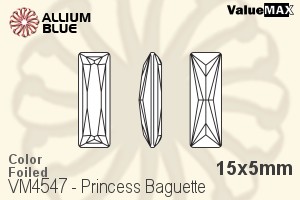 VALUEMAX CRYSTAL Princess Baguette Fancy Stone 15x5mm Light Siam F
