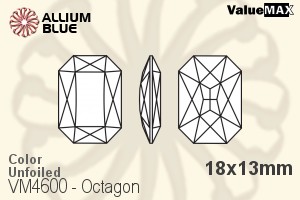 VALUEMAX CRYSTAL Octagon Fancy Stone 18x13mm Jet