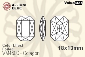 VALUEMAX CRYSTAL Octagon Fancy Stone 18x13mm Light Topaz AB F