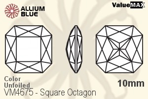 ValueMAX Square Octagon Fancy Stone (VM4675) 10mm - Color Unfoiled - 關閉視窗 >> 可點擊圖片