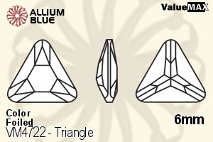 VALUEMAX CRYSTAL Triangle Fancy Stone 6mm Capri Blue F