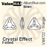 ValueMAX Triangle Fancy Stone (VM4722) 6mm - Crystal Effect With Foiling