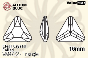 ValueMAX Triangle Fancy Stone (VM4722) 16mm - Clear Crystal With Foiling - 關閉視窗 >> 可點擊圖片