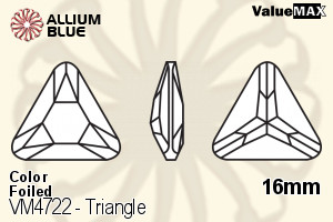 VALUEMAX CRYSTAL Triangle Fancy Stone 16mm Fuchsia F