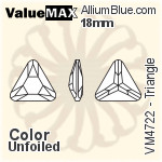 バリューマックス Triangle ファンシーストーン (VM4722) 18mm - カラー 裏面にホイル無し