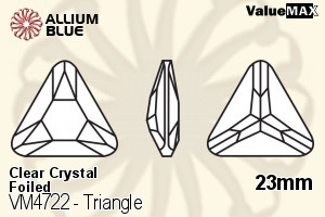 ValueMAX Triangle Fancy Stone (VM4722) 23mm - Clear Crystal With Foiling