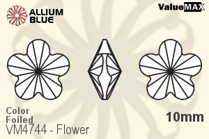 VALUEMAX CRYSTAL Flower Fancy Stone 10mm Light Rose F