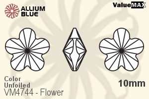 VALUEMAX CRYSTAL Flower Fancy Stone 10mm Jet