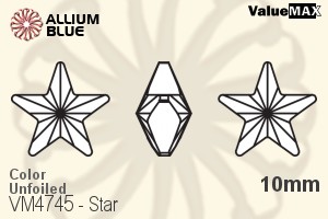ValueMAX Star Fancy Stone (VM4745) 10mm - Color Unfoiled - 关闭视窗 >> 可点击图片