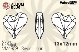 ValueMAX Sweet Heart Fancy Stone (VM4809) 13x12mm - Color Unfoiled - Haga Click en la Imagen para Cerrar