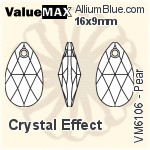 ValueMAX Pear (VM6106) 16x9mm - Crystal Effect