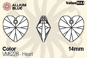 VALUEMAX CRYSTAL Heart 14mm Violet