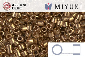 MIYUKI Delica® Seed Beads (DBM0022L) 10/0 Round Medium - Metallic Light Bronze