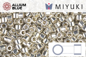 MIYUKI Delica® Seed Beads (DBM0035) 10/0 Round Medium - Galvanized Silver