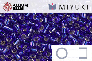 MIYUKI Delica® Seed Beads (DBM0047) 10/0 Round Medium - Silver Lined Cobalt