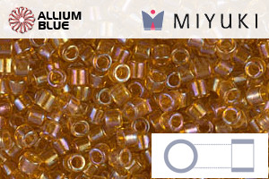 MIYUKI Delica® Seed Beads (DBM0065) 10/0 Round Medium - Lined Topaz AB - 关闭视窗 >> 可点击图片