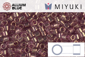 MIYUKIデリカビーズ (DBM0108) 10/0 丸 中 - クリスタルアメジストゴールドラスター - ウインドウを閉じる