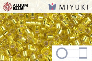 MIYUKI Delica® Seed Beads (DBM0145) 10/0 Round Medium - Silver Lined Yellow