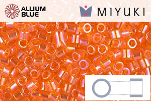 MIYUKI Delica® Seed Beads (DBM0151) 10/0 Round Medium - Transparent Orange AB - Haga Click en la Imagen para Cerrar