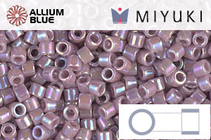 MIYUKI Delica® Seed Beads (DBM0158) 10/0 Round Medium - Opaque Mauve AB - Click Image to Close