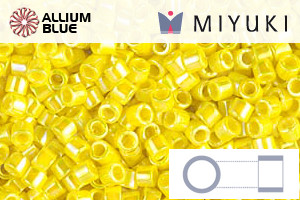 MIYUKI Delica® Seed Beads (DBM0160) 10/0 Round Medium - Opaque Yellow AB - 關閉視窗 >> 可點擊圖片
