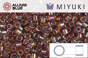 MIYUKI Delica® Seed Beads (DBM0170) 10/0 Round Medium - Transparent Dark Topaz AB
