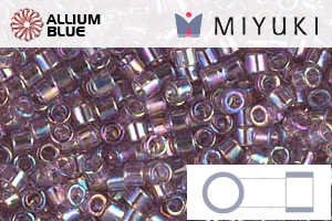 MIYUKI Delica® Seed Beads (DBM0173) 10/0 Round Medium - Transparent Smoky Amethyst AB - 關閉視窗 >> 可點擊圖片