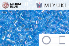 MIYUKI Delica® Seed Beads (DBM0172) 10/0 Round Medium - Transparent Red AB