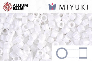 MIYUKI Delica® Seed Beads (DBM0200) 10/0 Round Medium - Opaque White - 关闭视窗 >> 可点击图片