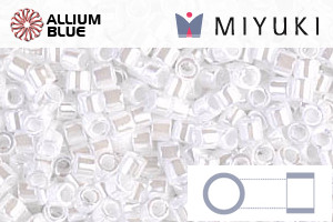 MIYUKI Delica® Seed Beads (DBM0201) 10/0 Round Medium - White Pearl Ceylon
