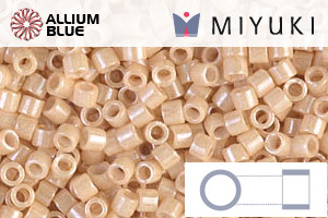 MIYUKI Delica® Seed Beads (DBM0204) 10/0 Round Medium - Antique Beige Ceylon - Click Image to Close