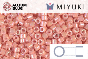 MIYUKI Delica® Seed Beads (DBM0207) 10/0 Round Medium - Opaque Tea Rose Luster - Click Image to Close