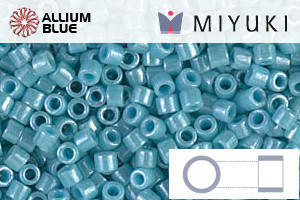 MIYUKI Delica® Seed Beads (DBM0217) 10/0 Round Medium - Opaque Turquoise Green Luster - Click Image to Close