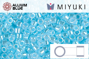 MIYUKI Delica® Seed Beads (DBM0239) 10/0 Round Medium - Aqua Ceylon - 關閉視窗 >> 可點擊圖片