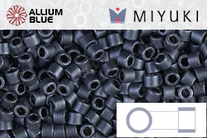 MIYUKI Delica® Seed Beads (DBM0301) 10/0 Round Medium - Matte Gunmetal - Click Image to Close