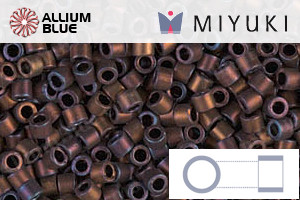 MIYUKI Delica® Seed Beads (DBM0312) 10/0 Round Medium - Matte Metallic Dark Raspberry Iris