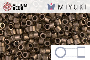 MIYUKI Delica® Seed Beads (DBM0322) 10/0 Round Medium - Matte Metallic Dark Bronze