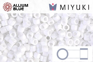 MIYUKI Delica® Seed Beads (DBM0351) 10/0 Round Medium - Matte White