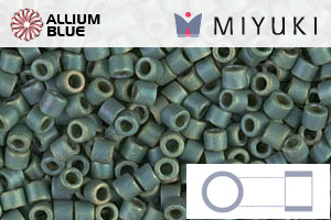 MIYUKI Delica® Seed Beads (DBM0373) 10/0 Round Medium - Matte Metallic Sage Green Luster - Click Image to Close