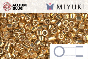 MIYUKI Delica® Seed Beads (DBM0410) 10/0 Round Medium - Galvanized Yellow Gold
