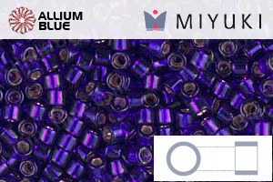 MIYUKI Delica® Seed Beads (DBM0610) 10/0 Round Medium - Dyed Silver Lined Dark Violet - Click Image to Close