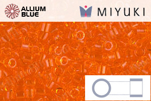 MIYUKI Delica® Seed Beads (DBM0703) 10/0 Round Medium - Transparent Orange - Click Image to Close